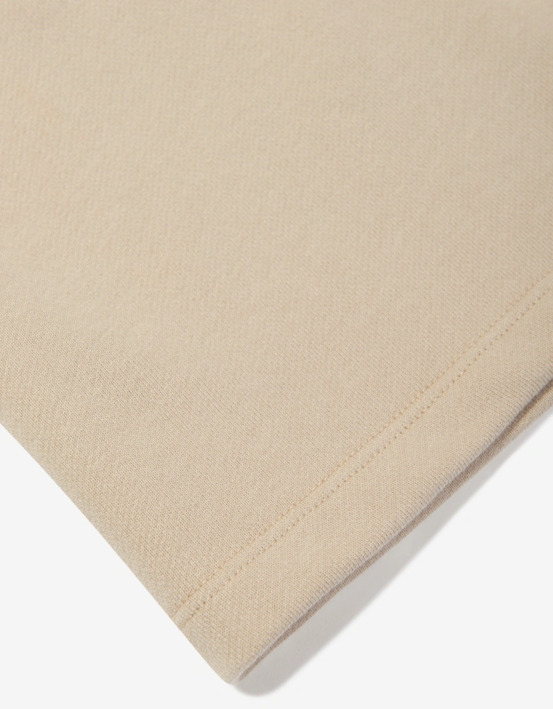 Boys Fleece Logo Shorts in Beige