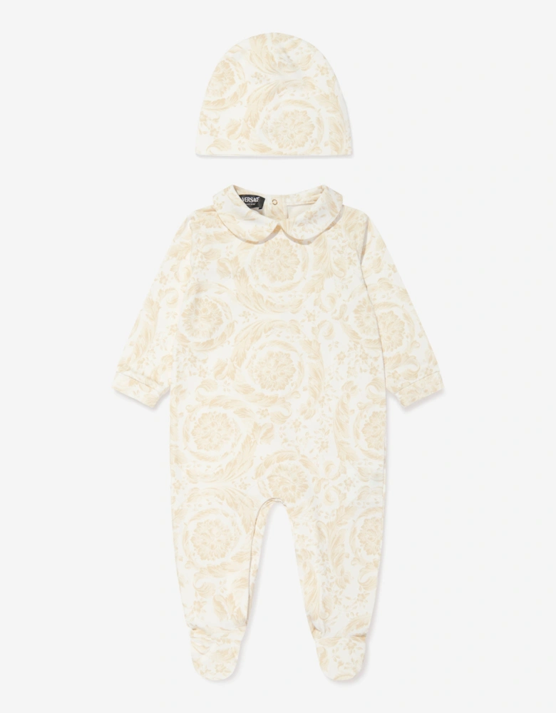 Baby Barocco Babygrow Gift Set in Beige