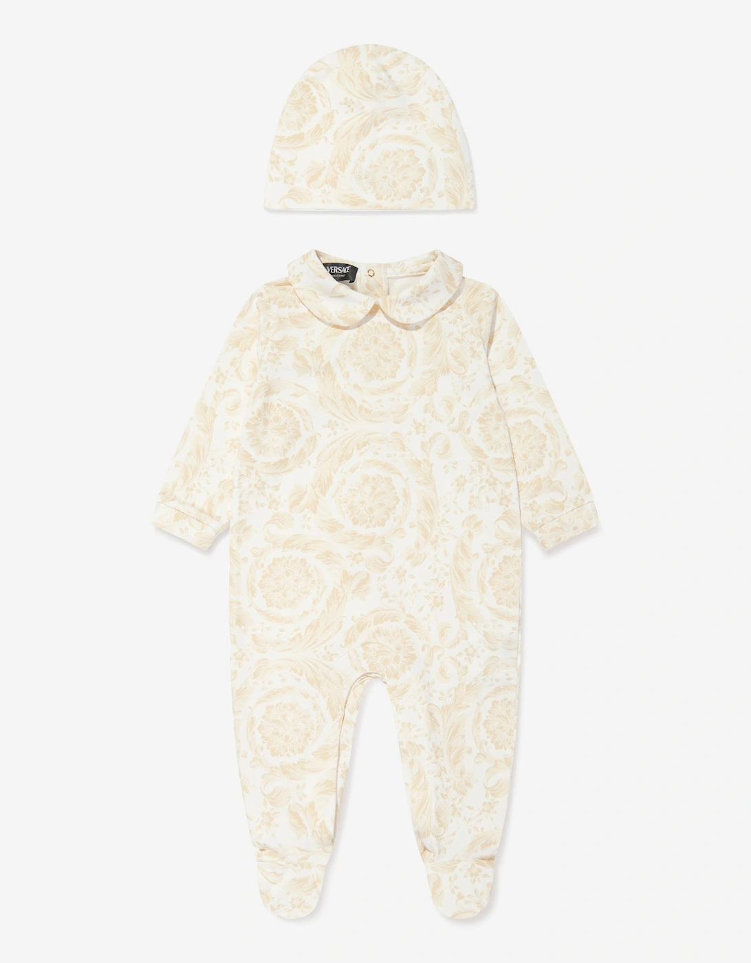 Baby Barocco Babygrow Gift Set in Beige, 5 of 4