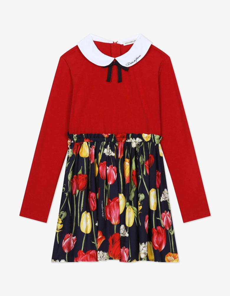Girls Tulip Dress in Red