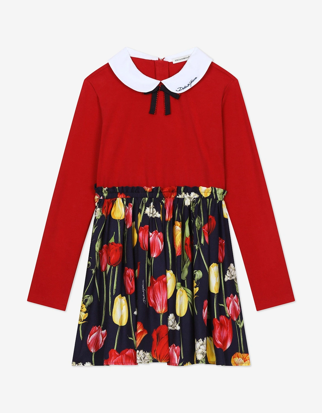 Girls Tulip Dress in Red, 5 of 4