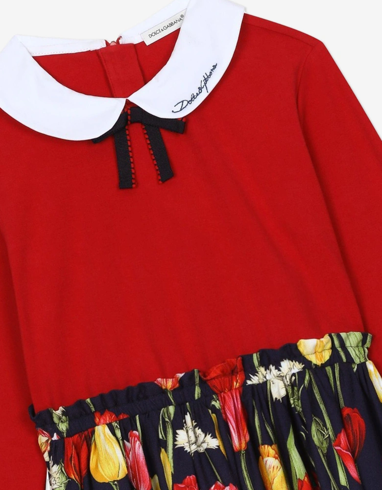 Girls Tulip Dress in Red