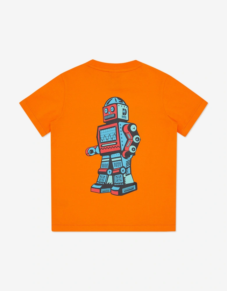 Boys Jumble Logo T-Shirt in Orange
