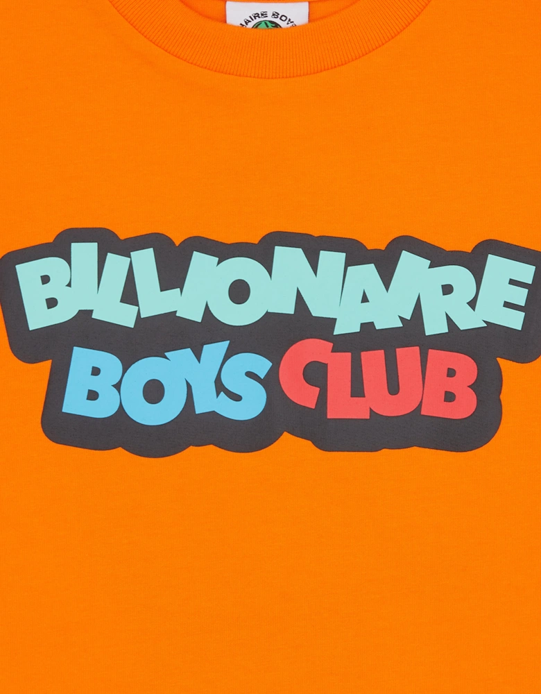 Boys Jumble Logo T-Shirt in Orange