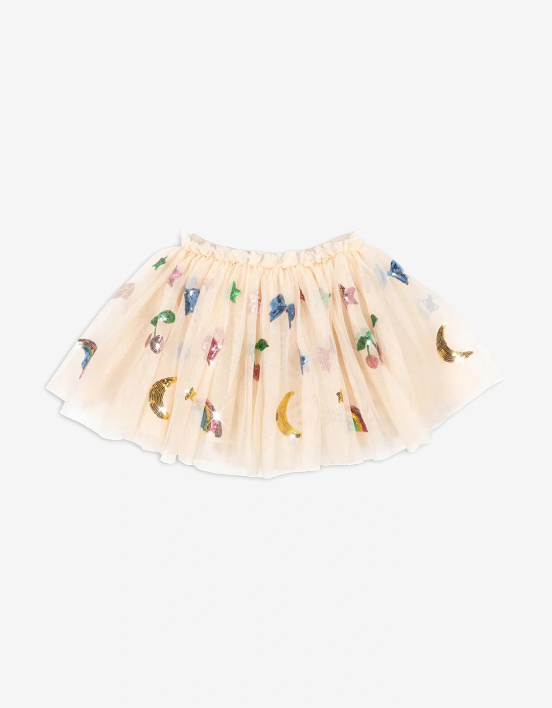 Girls Yvonne Sequin Embroidered Skirt in Ivory, 5 of 4
