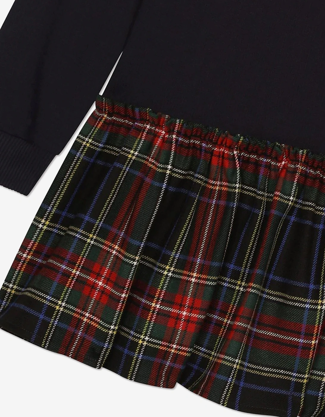 Girls Tartan Tulip Sweater Dress in Multicolour