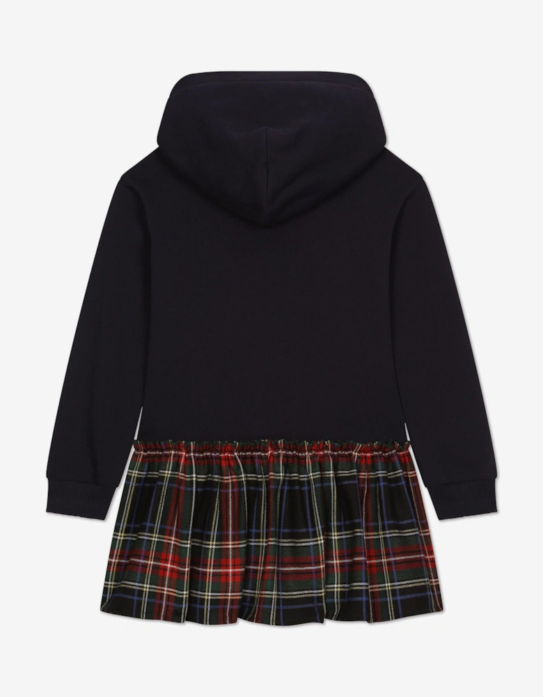 Girls Tartan Tulip Sweater Dress in Multicolour