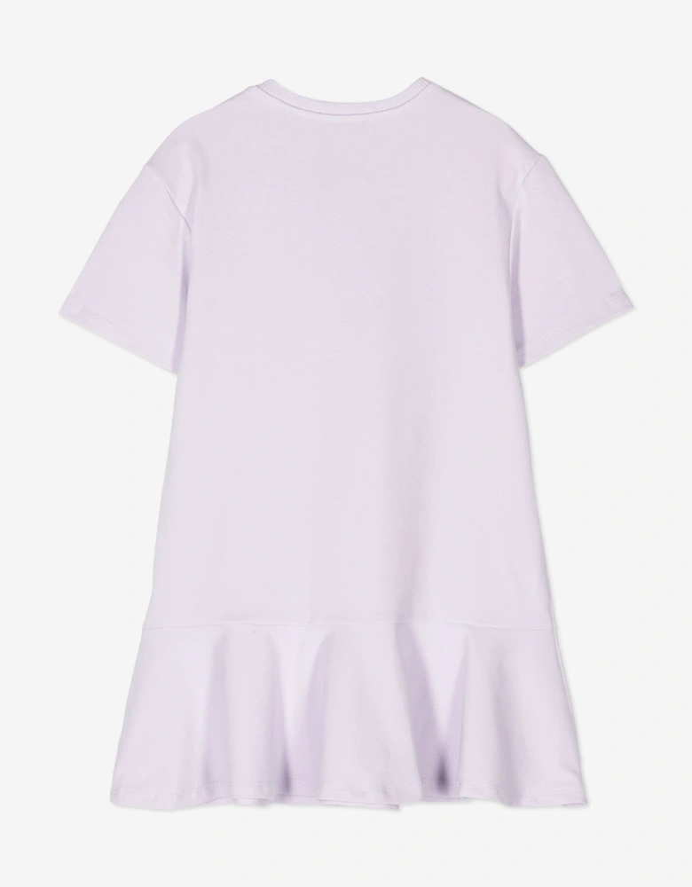 Girls Logo Jersey Dress in Purple