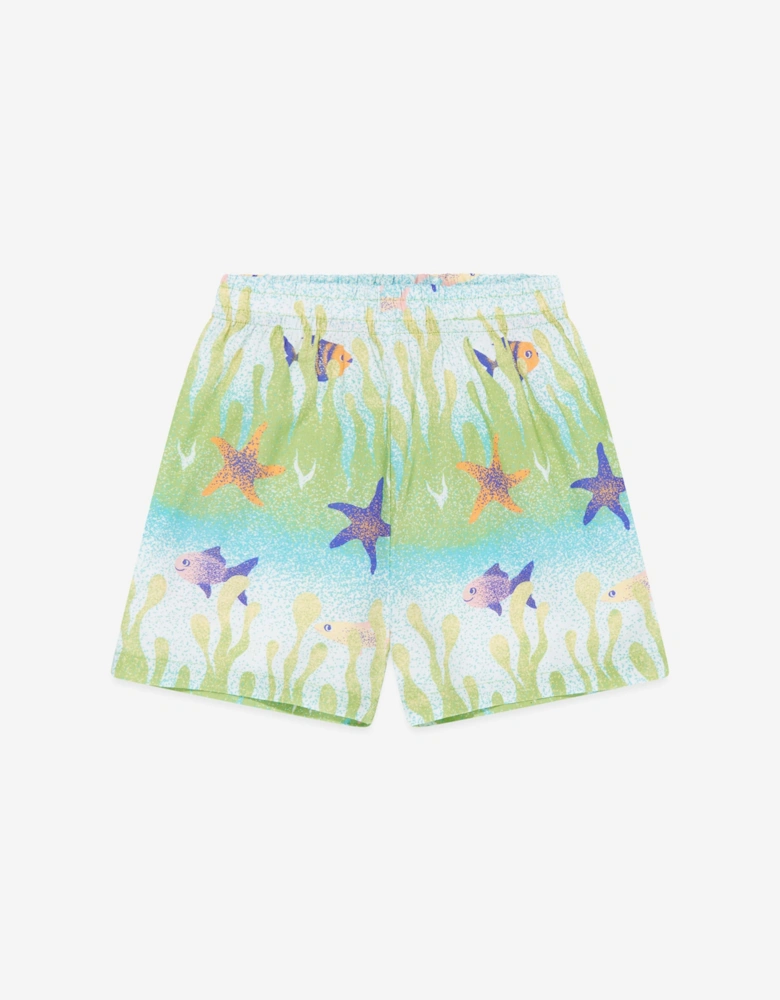 Baby Boys Under The Sea Shorts in Green