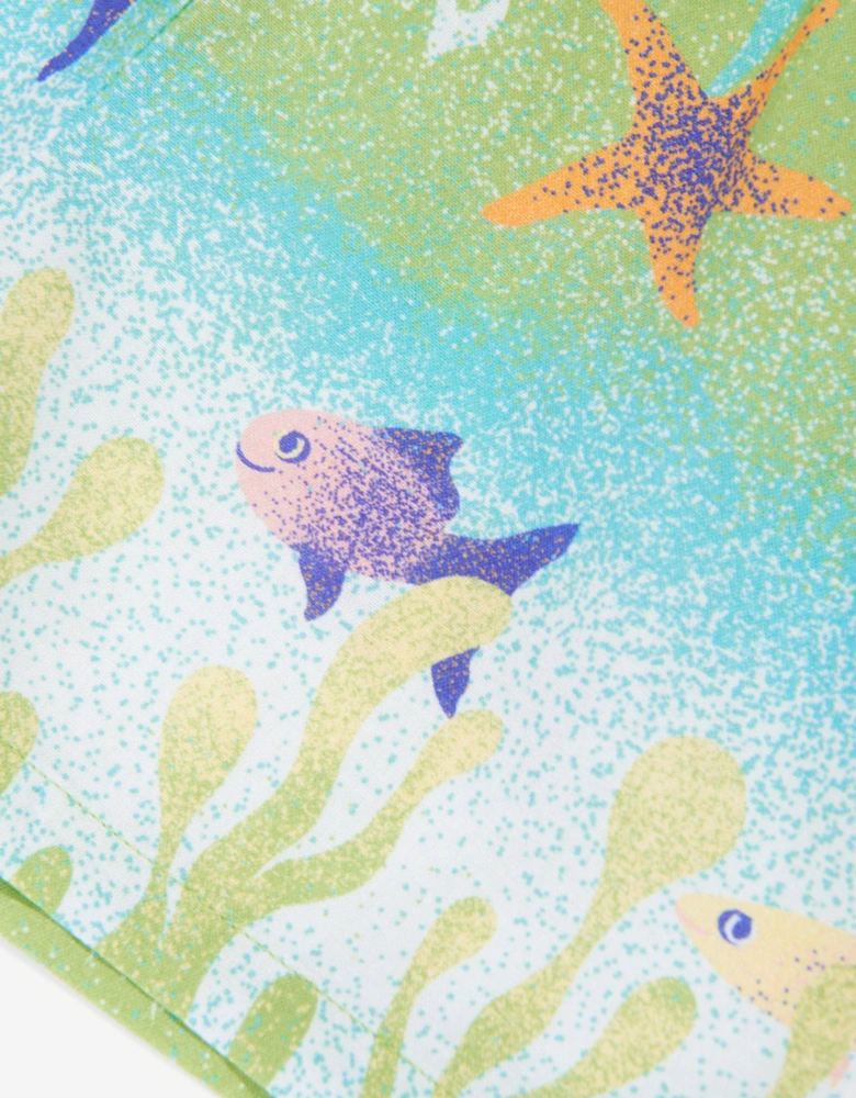 Baby Boys Under The Sea Shorts in Green