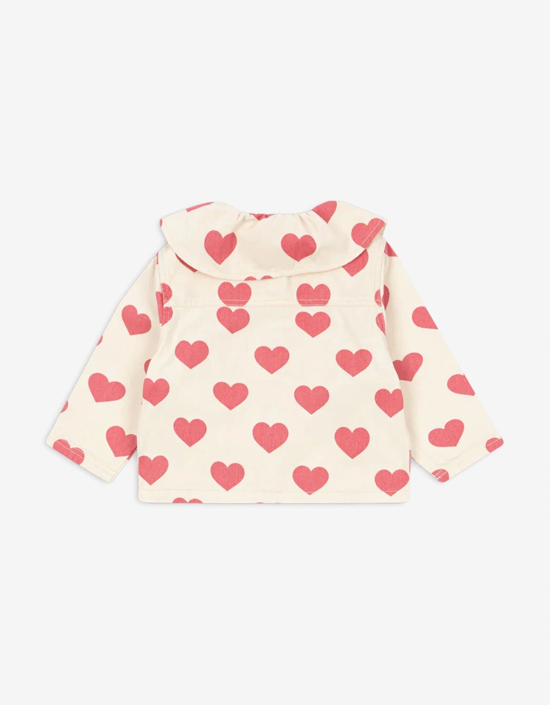 Girls Hearts Magot Collar Jacket in Ivory