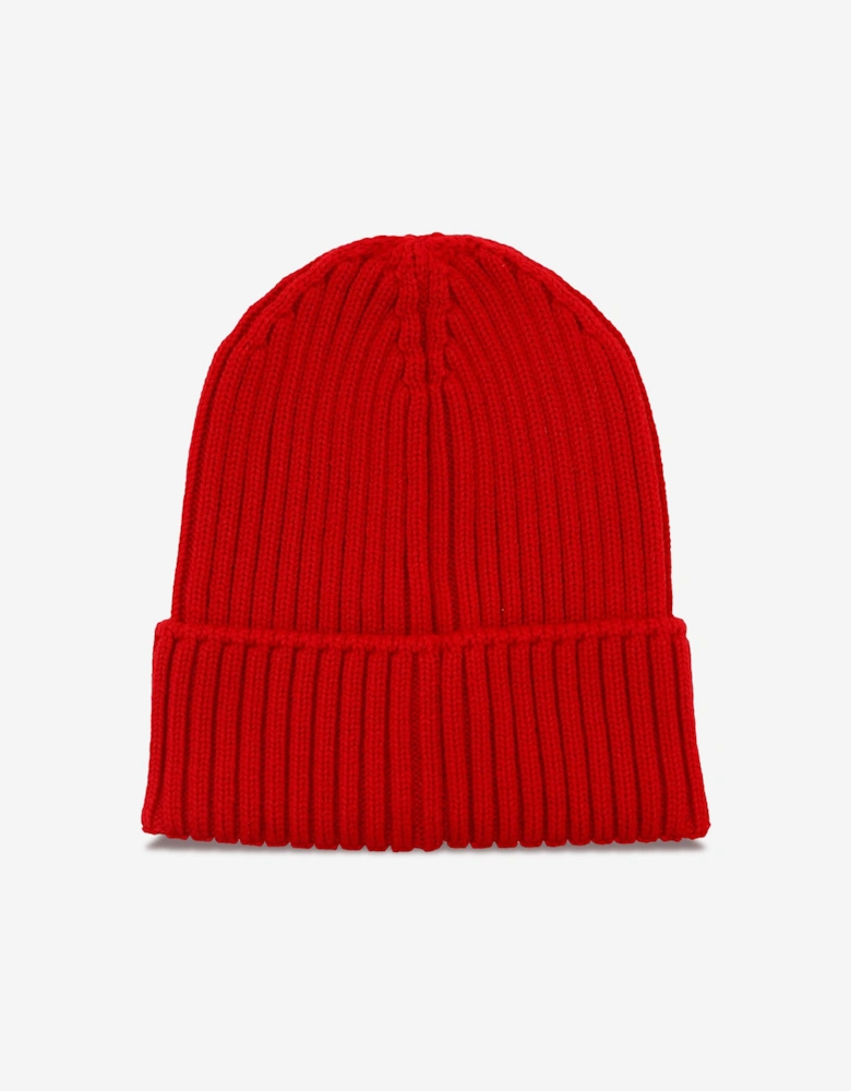 Kids Wool Knit Beanie Hat in Red