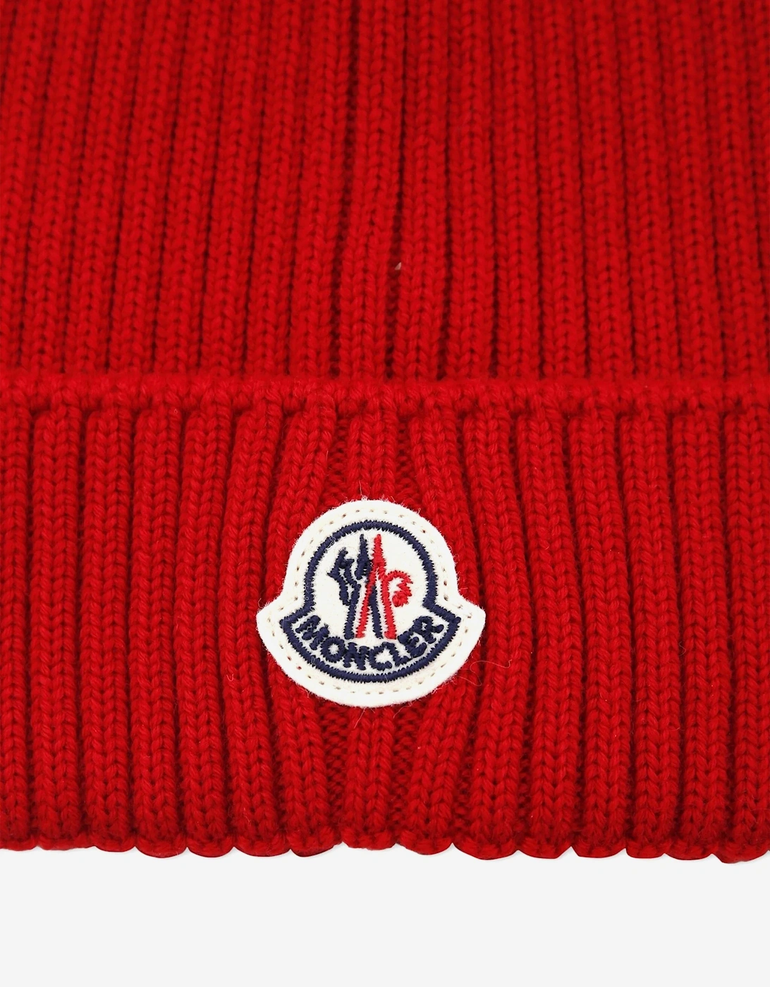Kids Wool Knit Beanie Hat in Red