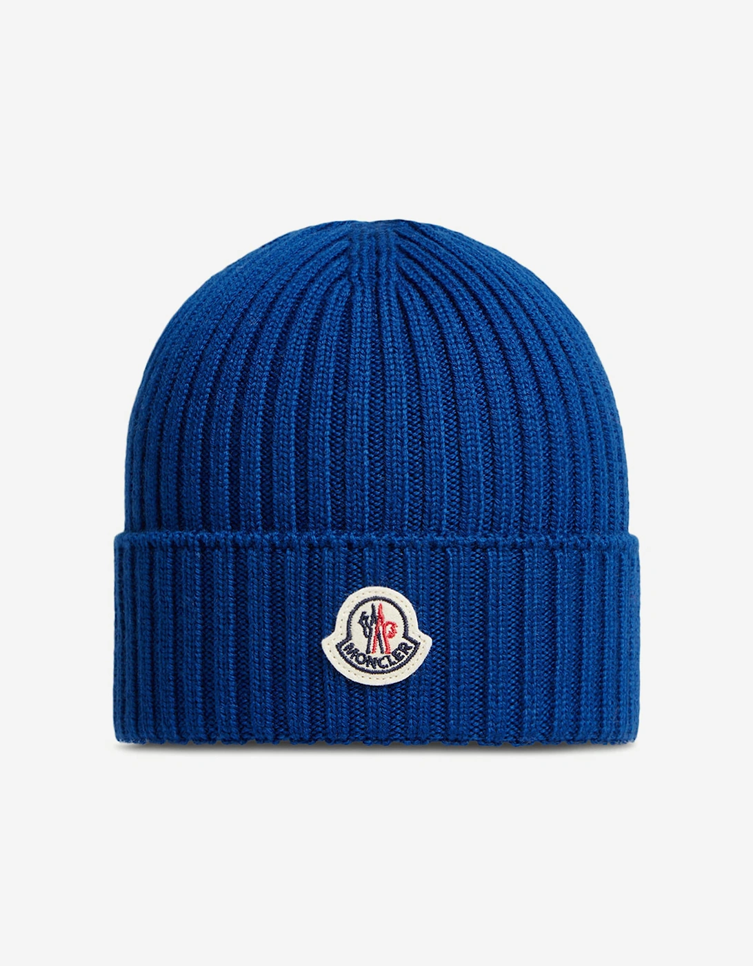 Moncler Wool Logo Beanie Hat - Male - Hats & Caps - Blue - 52 Cm - Kids - Image 5