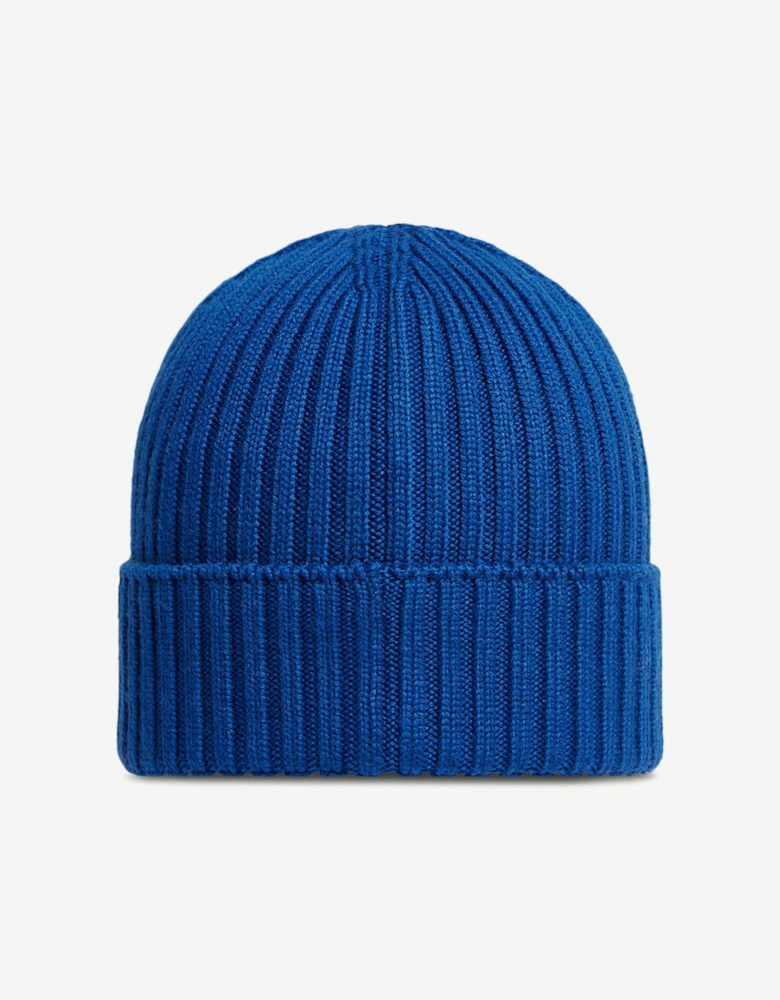 Kids Wool Knit Beanie Hat in Blue
