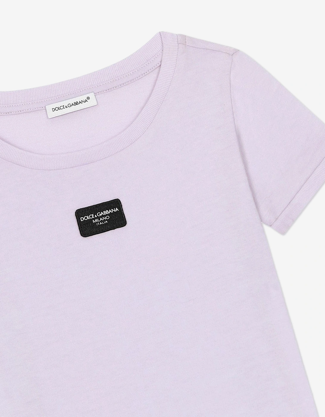 Girls Logo Label T-Shirt in Purple