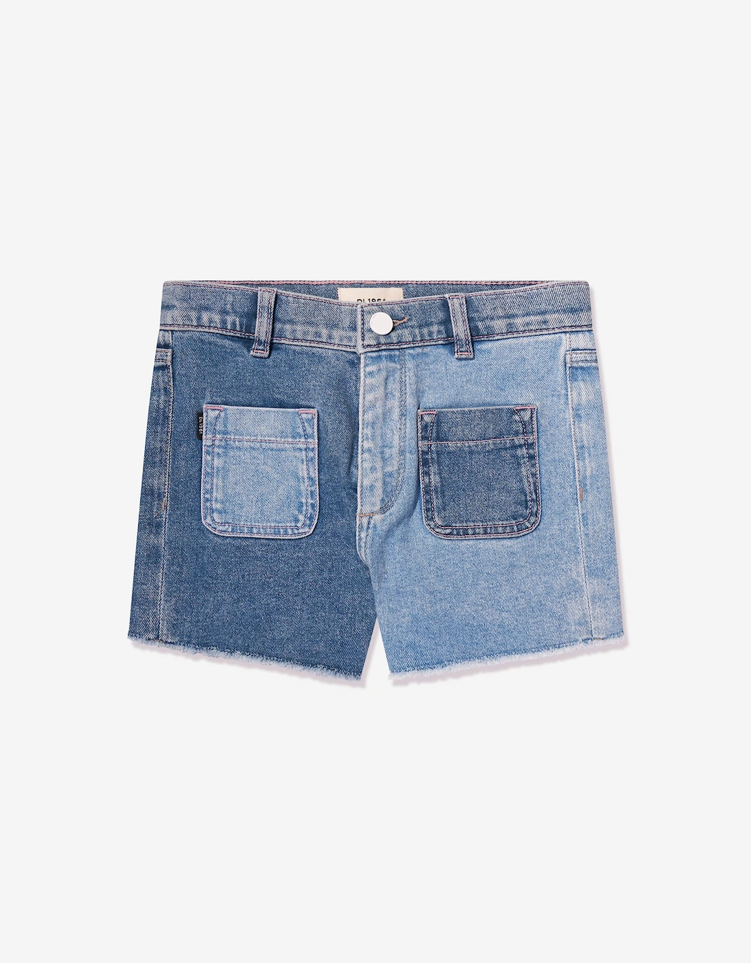 Girl's DL1961 Girls Lucy Blocked High Rise Shorts in Blue - Size: 10 years