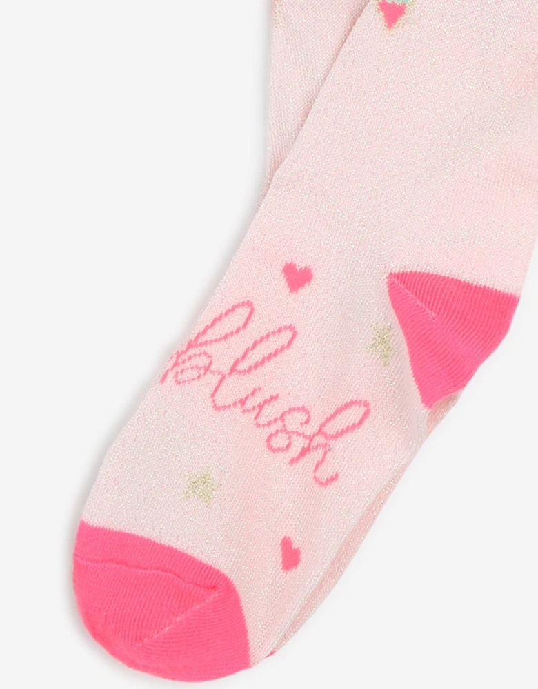 Billieblush Girls Pegasus High Socks in Pink