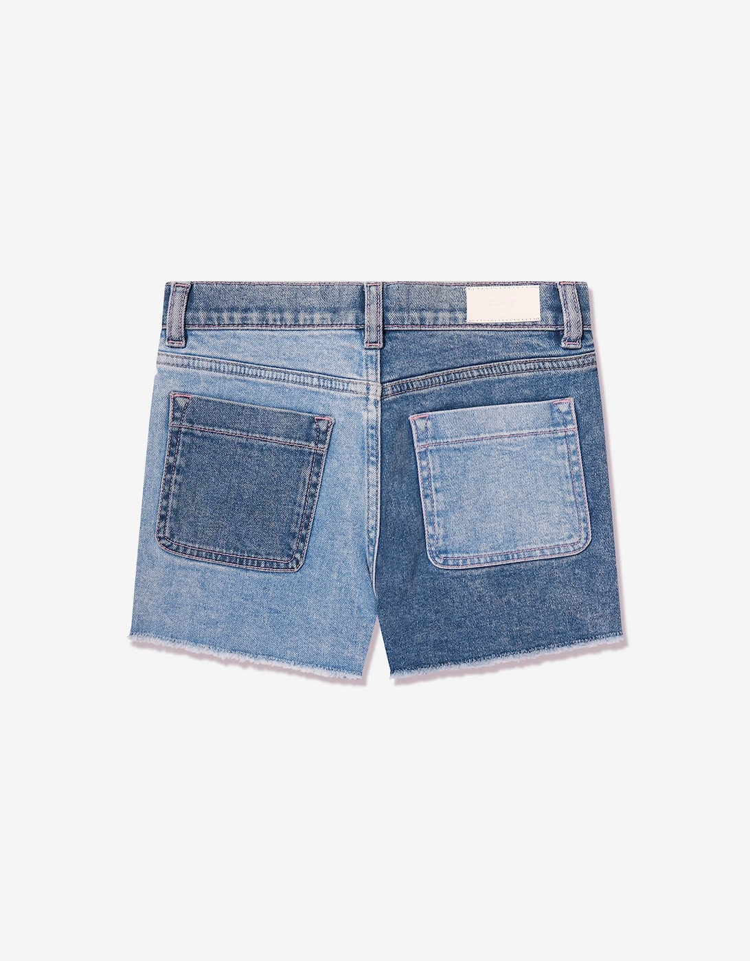 Girls Lucy Blocked High Rise Shorts in Blue