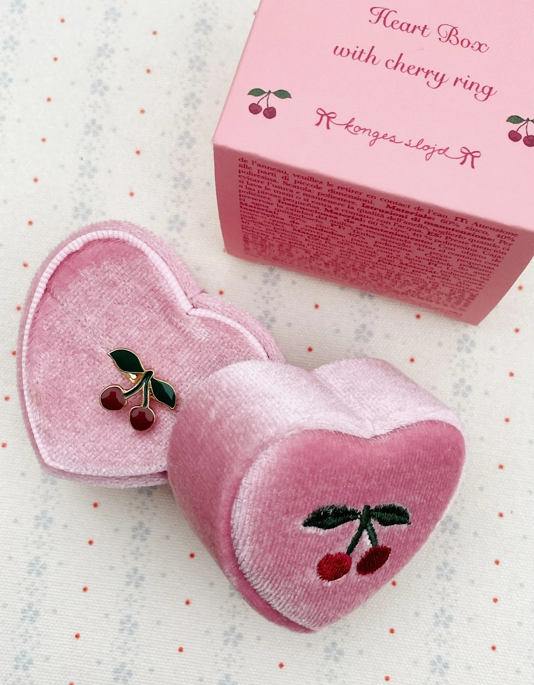Girls Cherry Love Ring in Pink