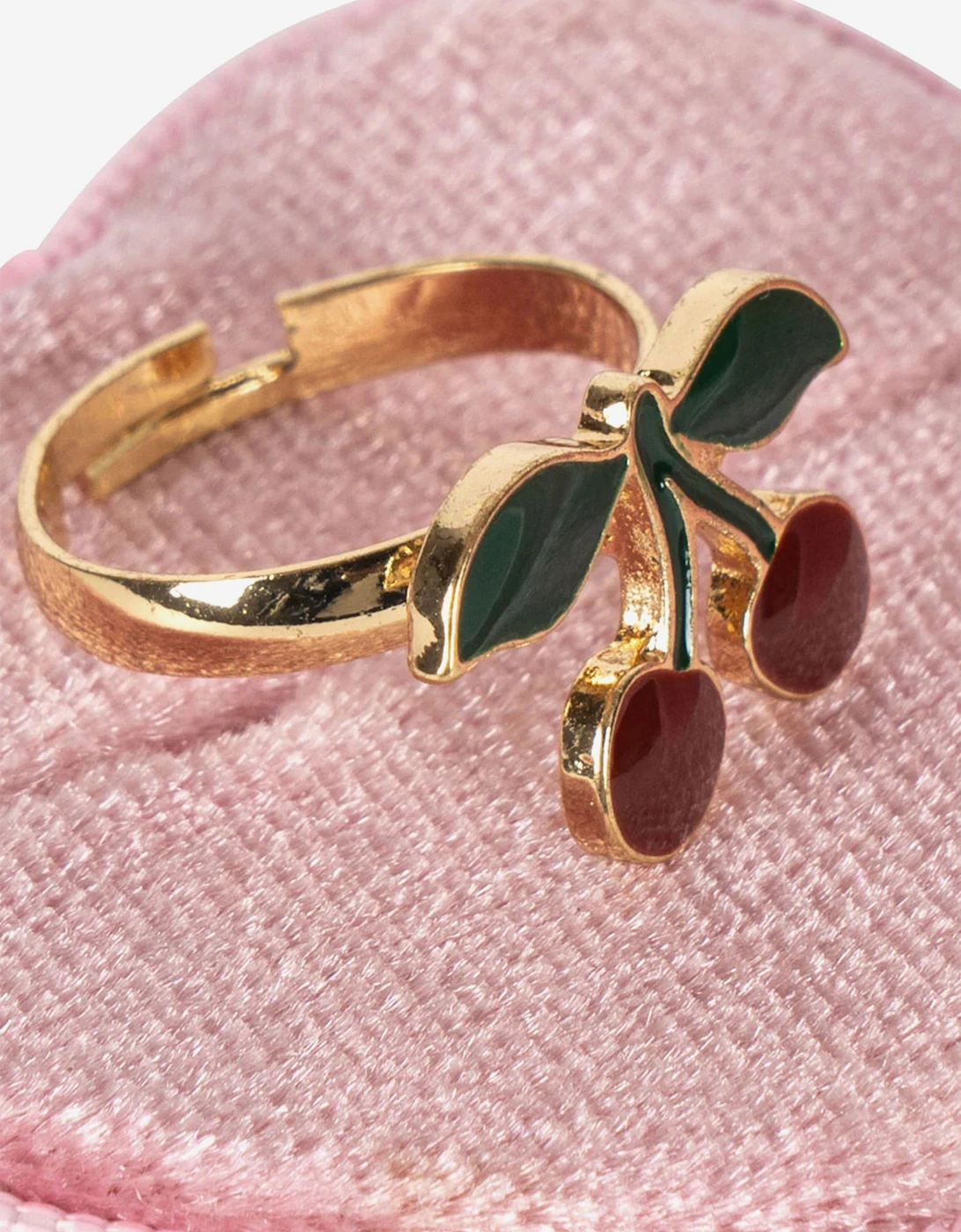 Girls Cherry Love Ring in Pink