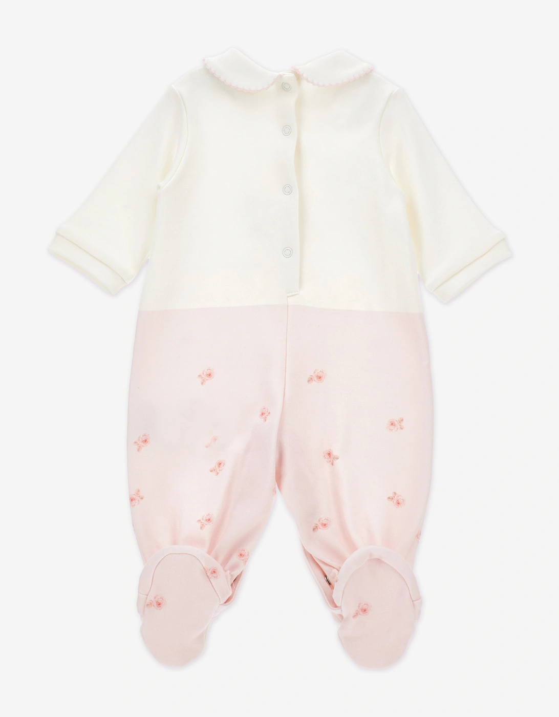 Baby Girls Puppy Print Babygrow in Pink
