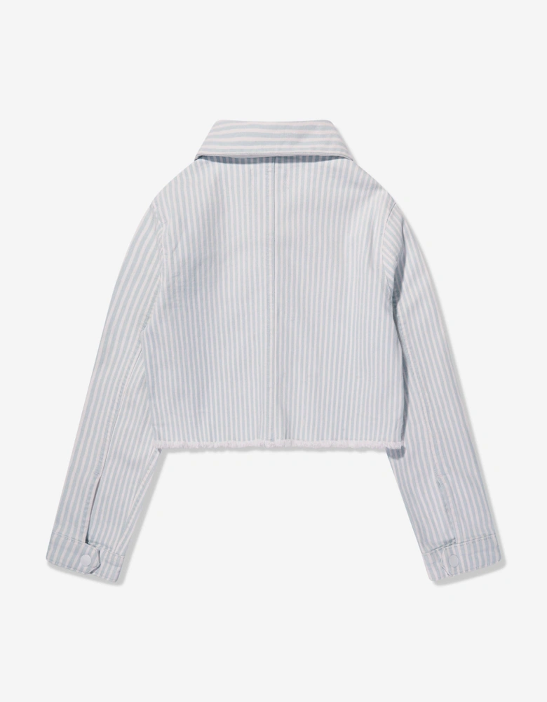 Girls Manning Striped Jacket in Blue