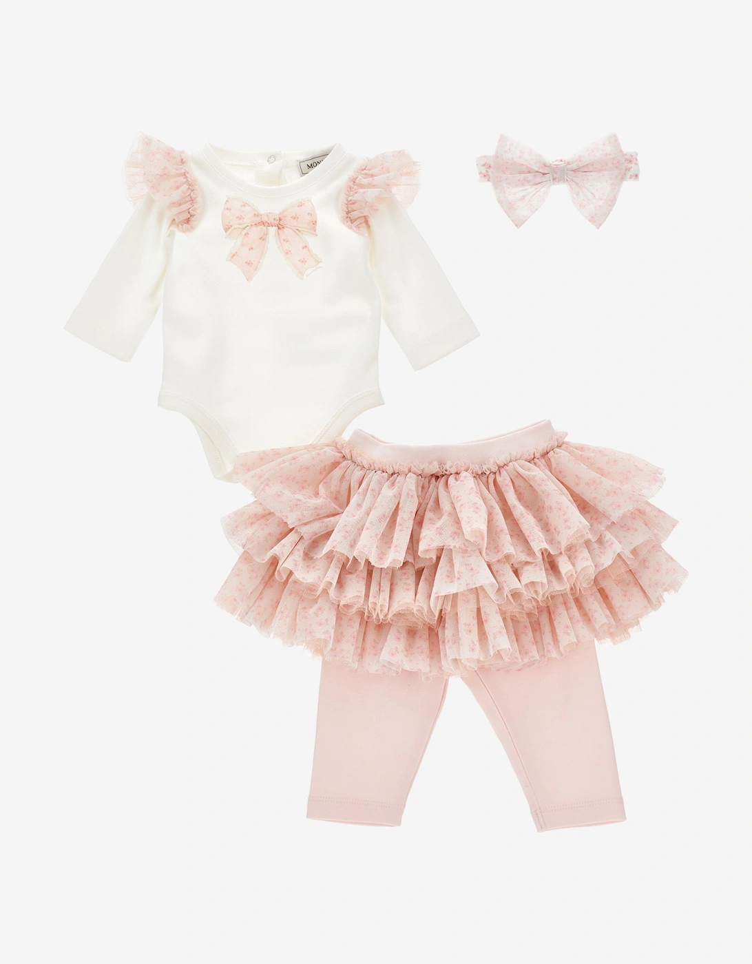 Baby Girls Bodysuit Set in Pink, 5 of 4