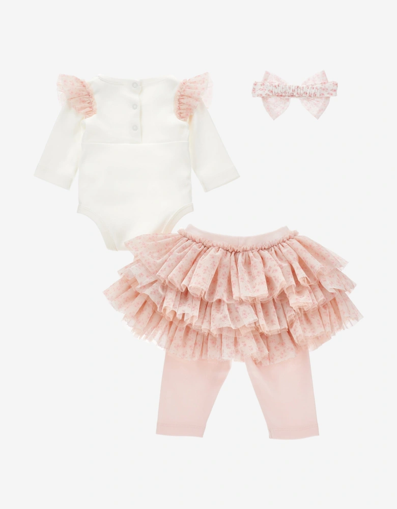 Baby Girls Bodysuit Set in Pink