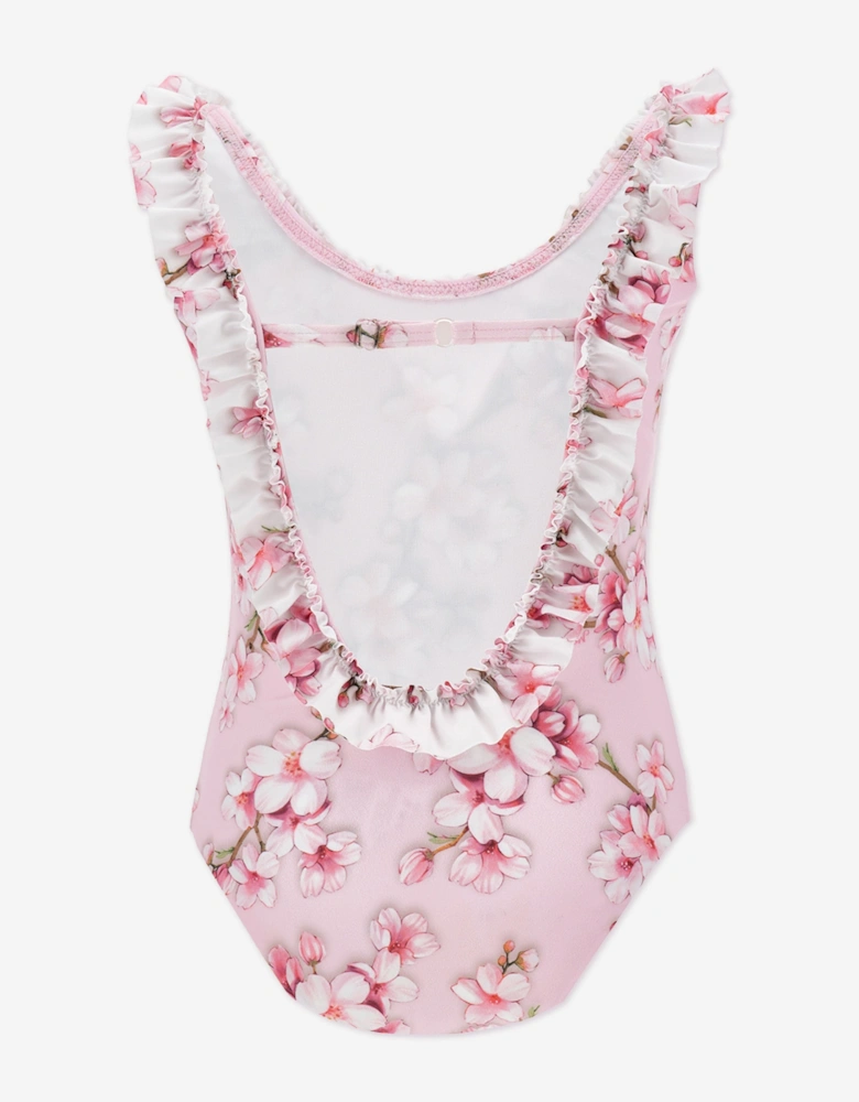Girls Peach Blossom Swimsuit in Pink
