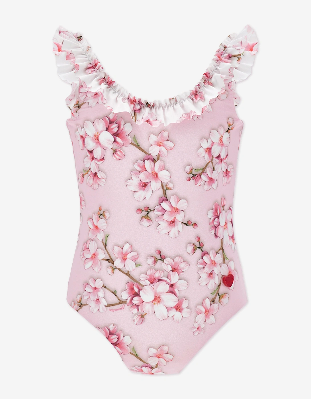 Girls Peach Blossom Swimsuit in Pink, 5 of 4