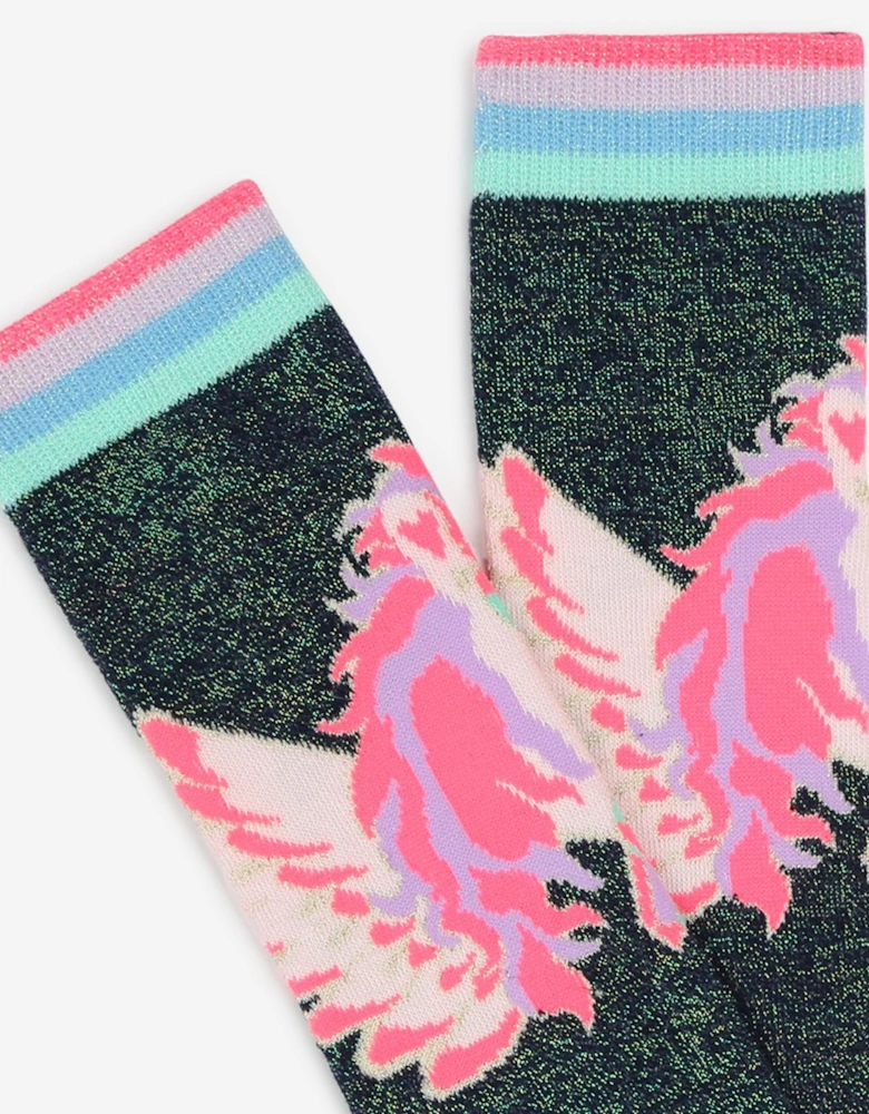 Billieblush Girls Pegasus High Socks in Navy