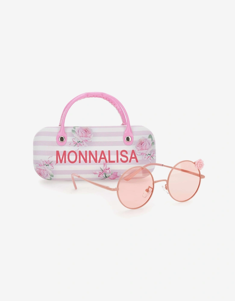 Girls Rose Sunglasses With Case in Pink