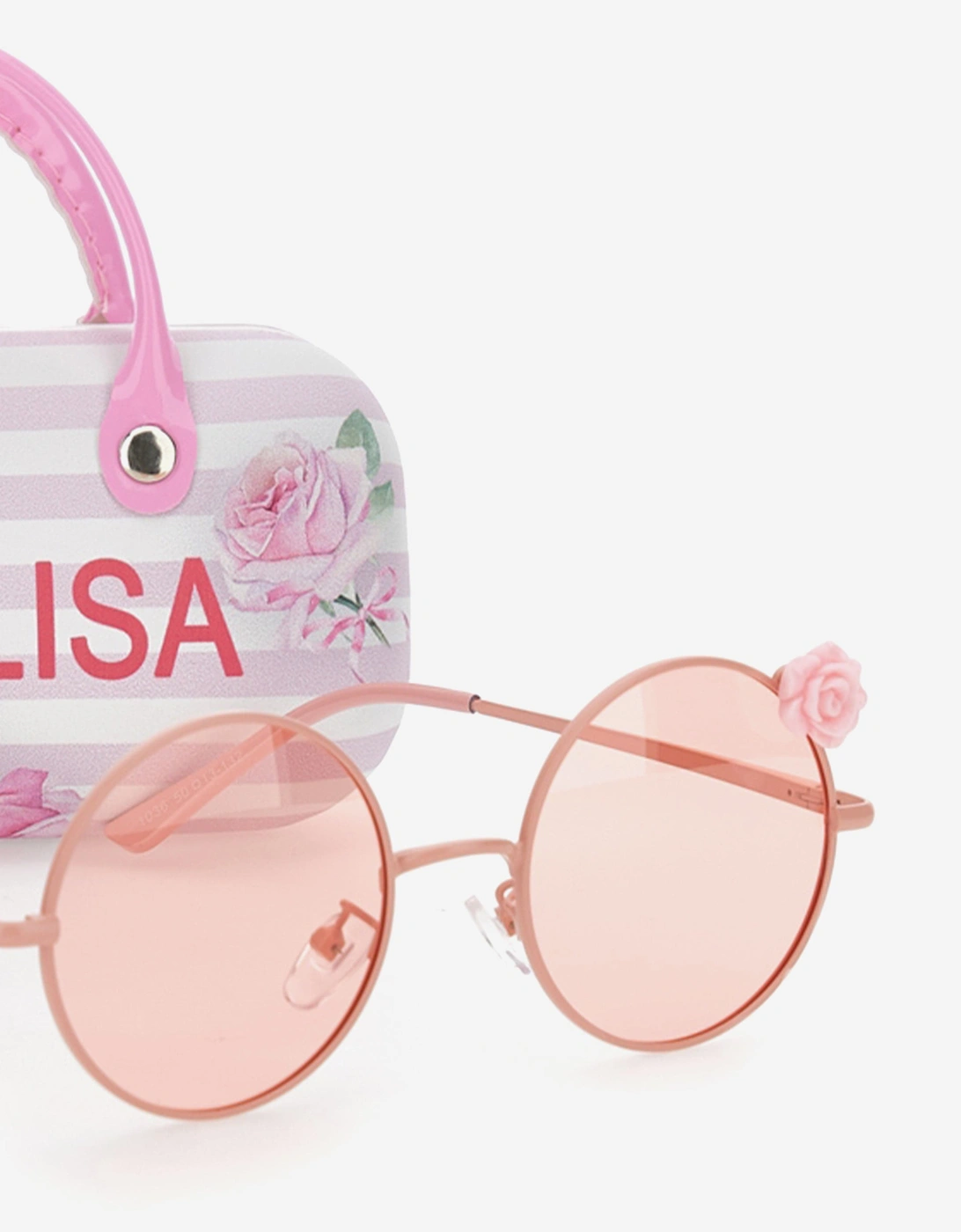 Girls Rose Sunglasses With Case in Pink