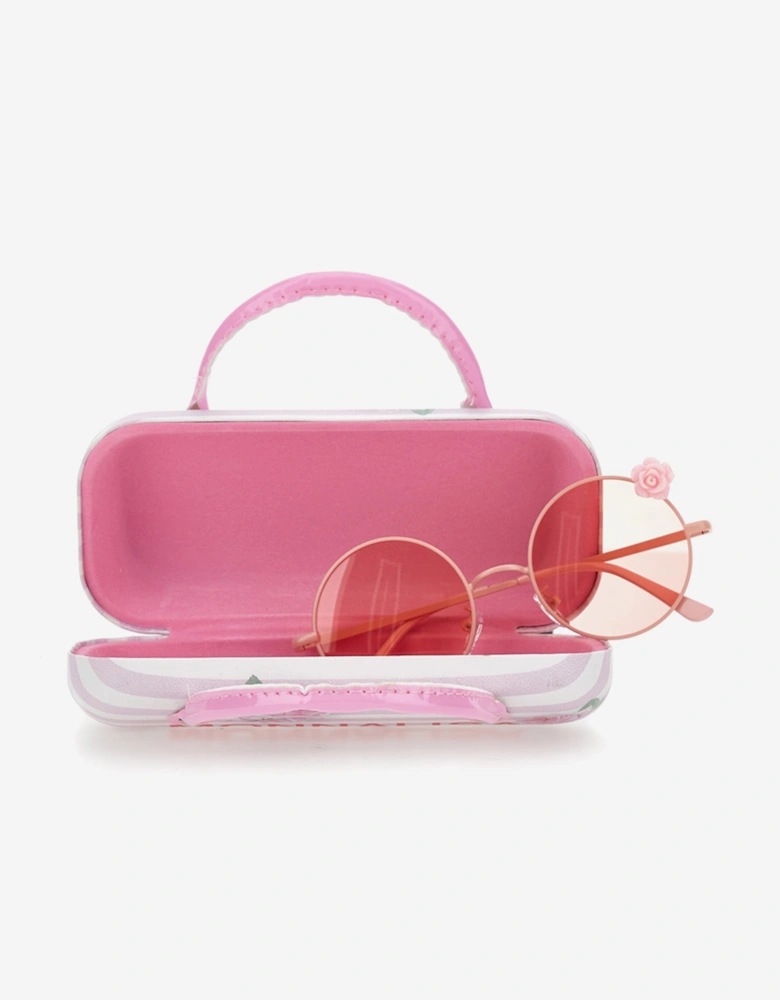Girls Rose Sunglasses With Case in Pink