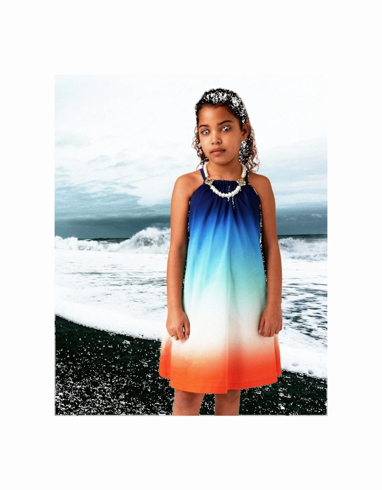 Girls Gradient Summer Dress in Blue