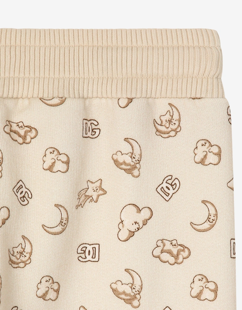 Baby Moon and Star Joggers in Beige