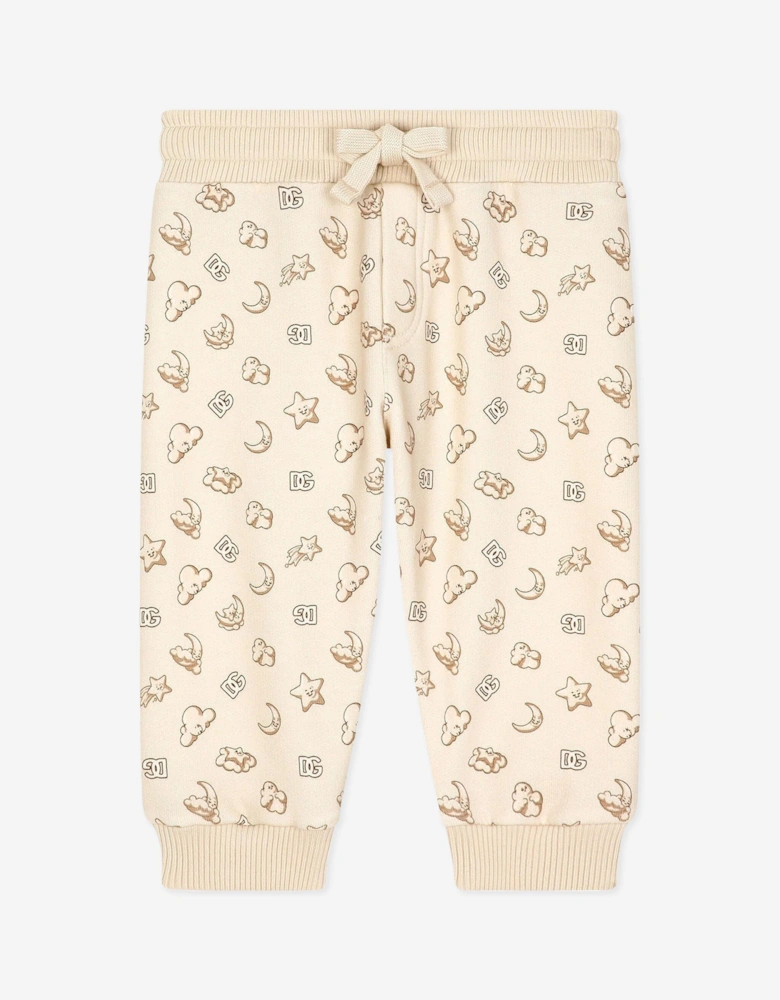Baby Moon and Star Joggers in Beige