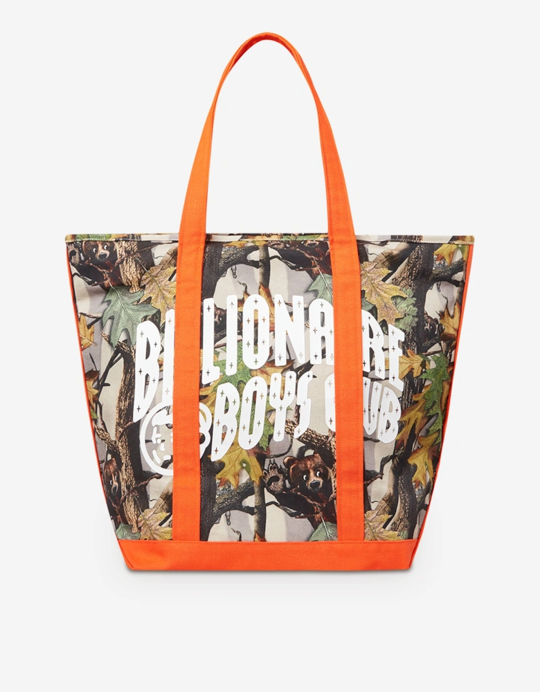 Boys Tree Camo Arch Logo Tote Bag in Multicolour