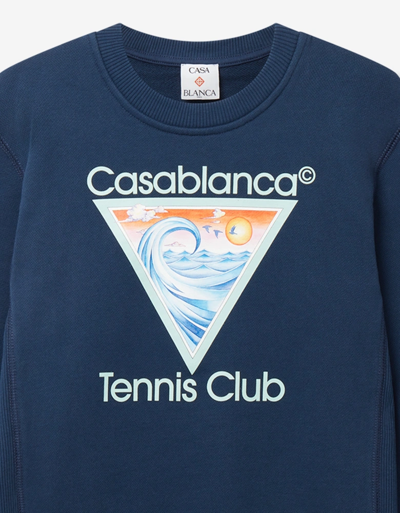 Kids Tennis Club Icon Sweatshirt in Blue