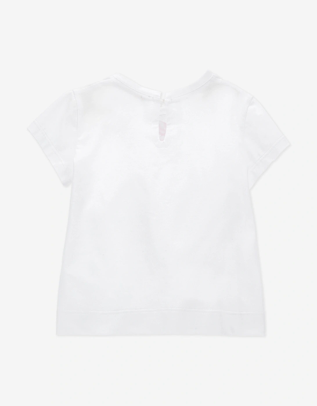 Baby Girls Rose Print T-Shirt in White