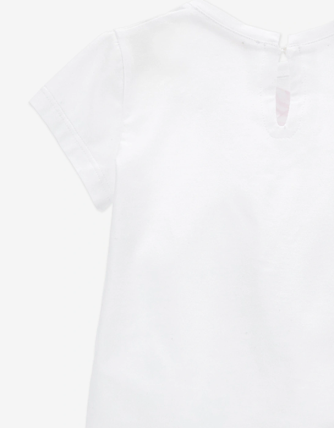 Baby Girls Rose Print T-Shirt in White