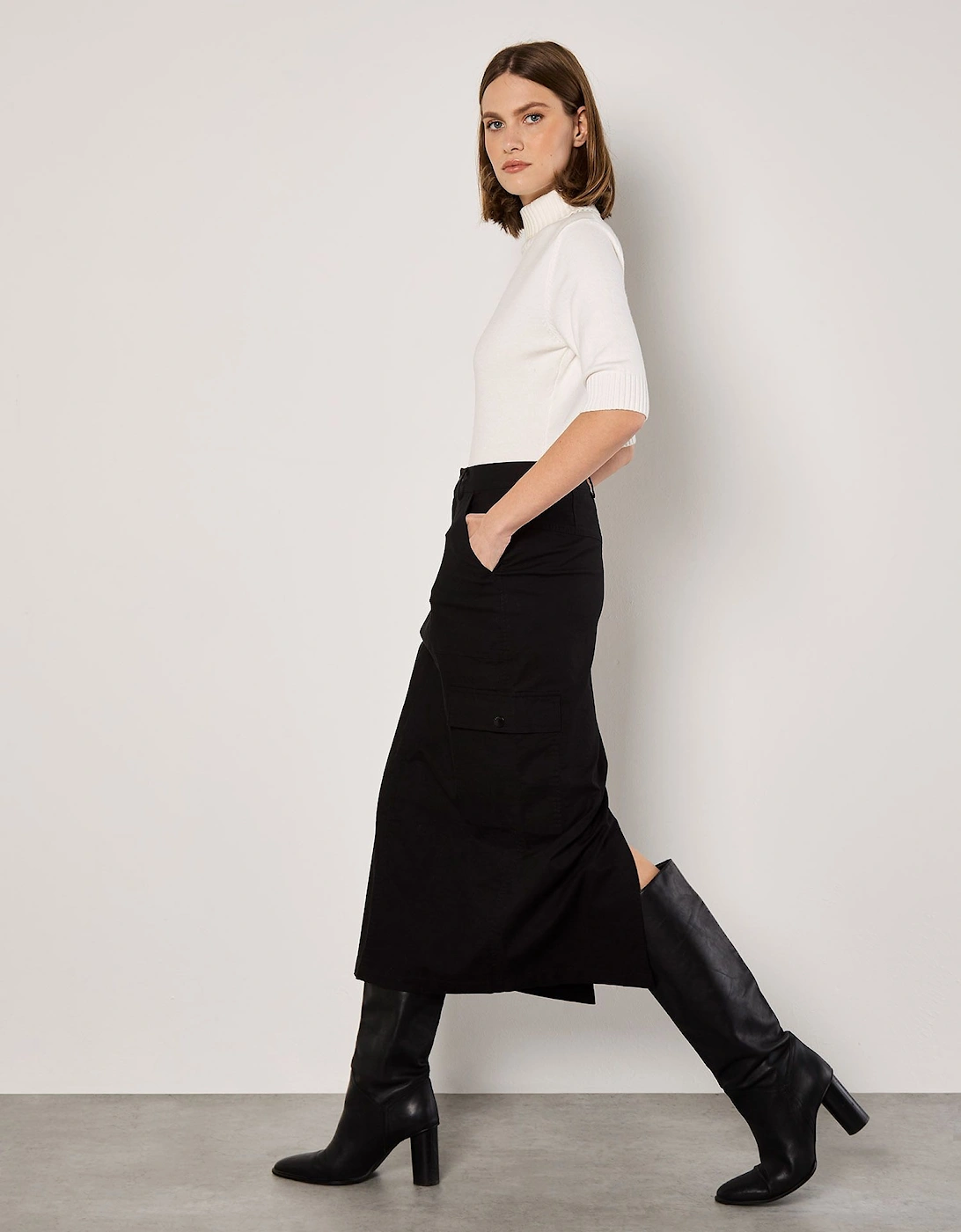 Cotton Cargo Midaxi Skirt, 2 of 1