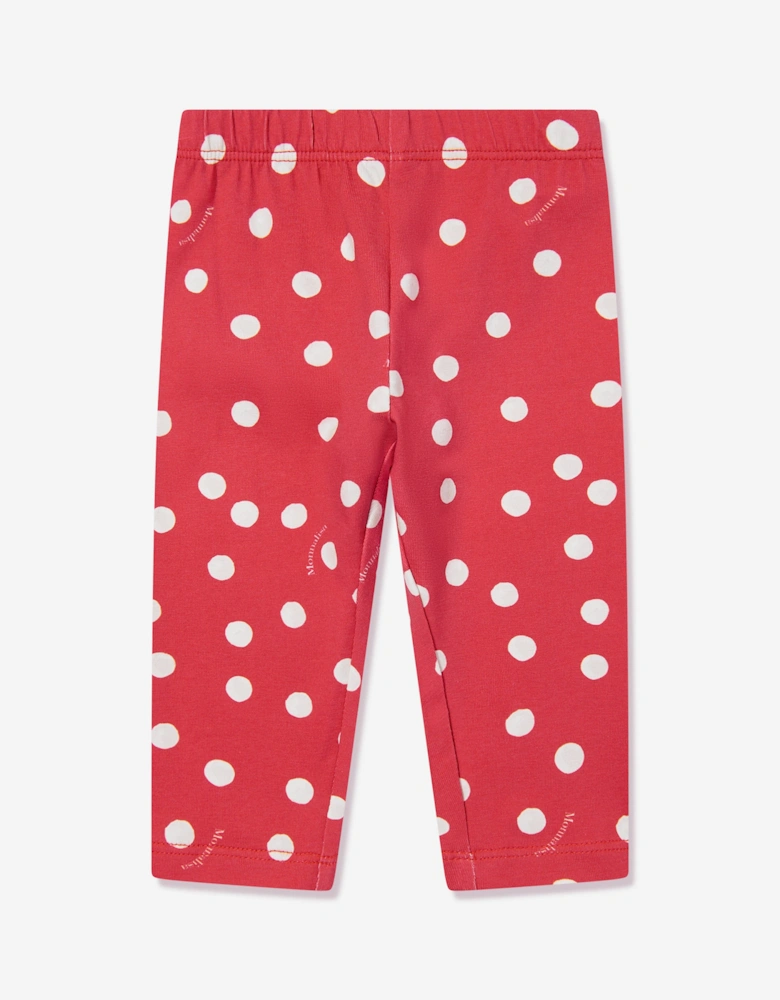 Baby Girls Kitten T-Shirt and Leggings Set in Red