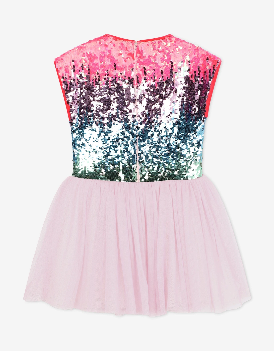 Billieblush Girls Sequin And Mesh Occasion Dress in Pink