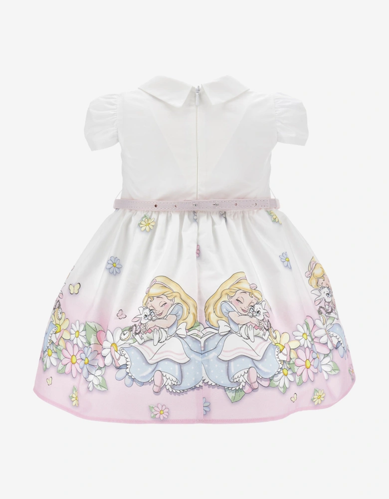 Baby Girls Alice In Wonderland Dress in White