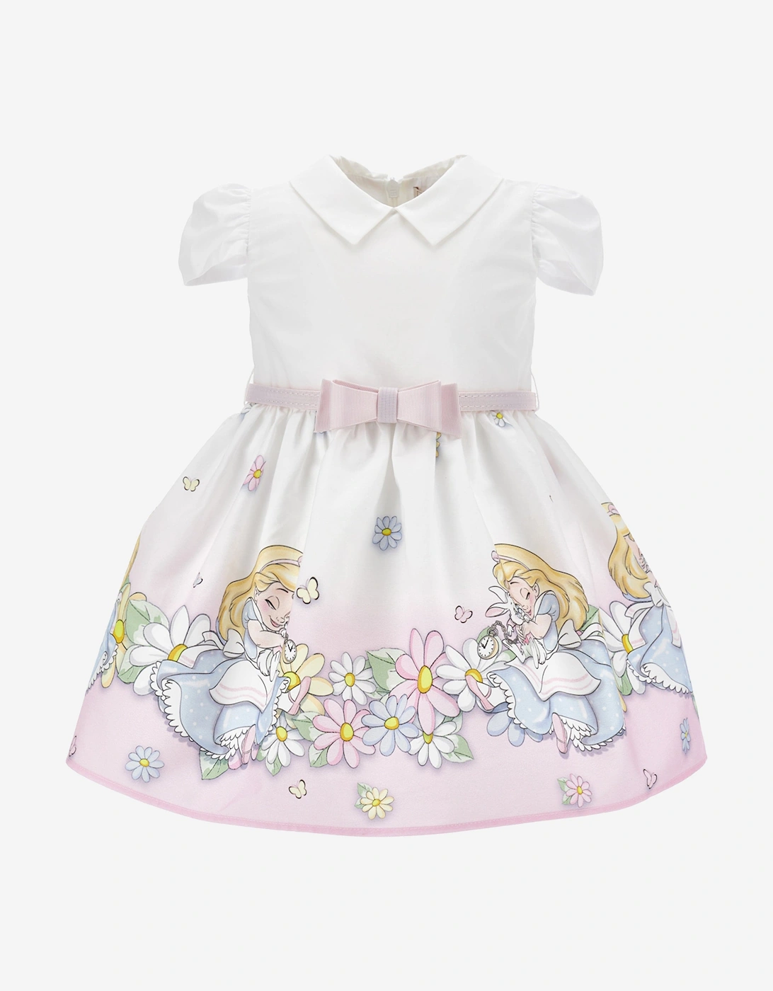 Baby Girls Alice In Wonderland Dress in White, 5 of 4