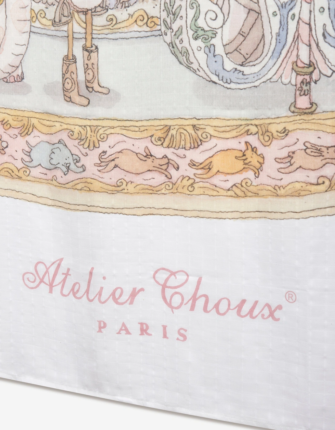Baby Girls Grand Carousel Blanket in White (200cm)