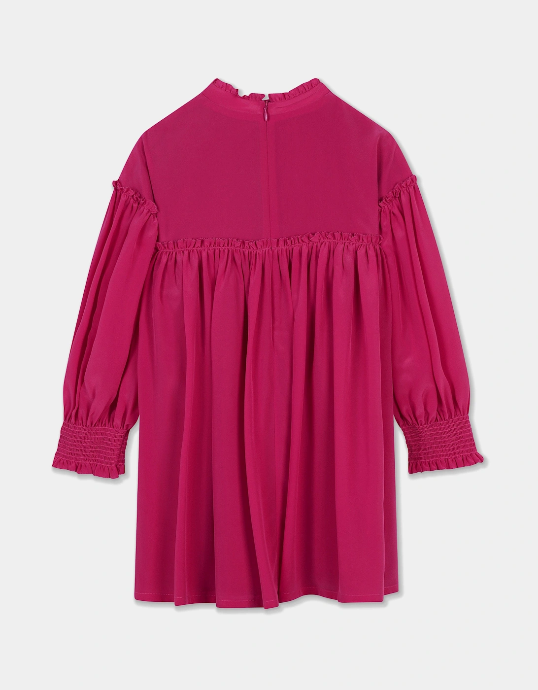 Girls Silk And Lace Detail Ceremony Dress in Pink