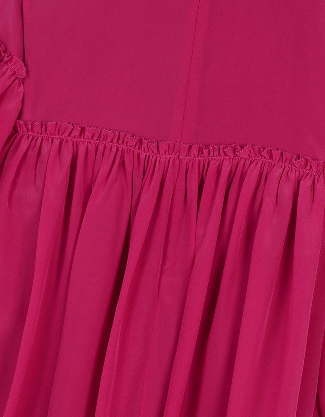 Girls Silk And Lace Detail Ceremony Dress in Pink